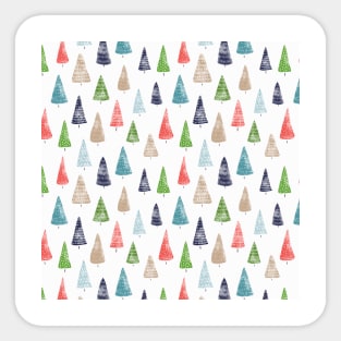 Watercolor Winter Forest Sticker